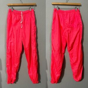 Sergio Tacchini Women Pink Vintage Athletic Drawstring Waist Track Pants Sz S